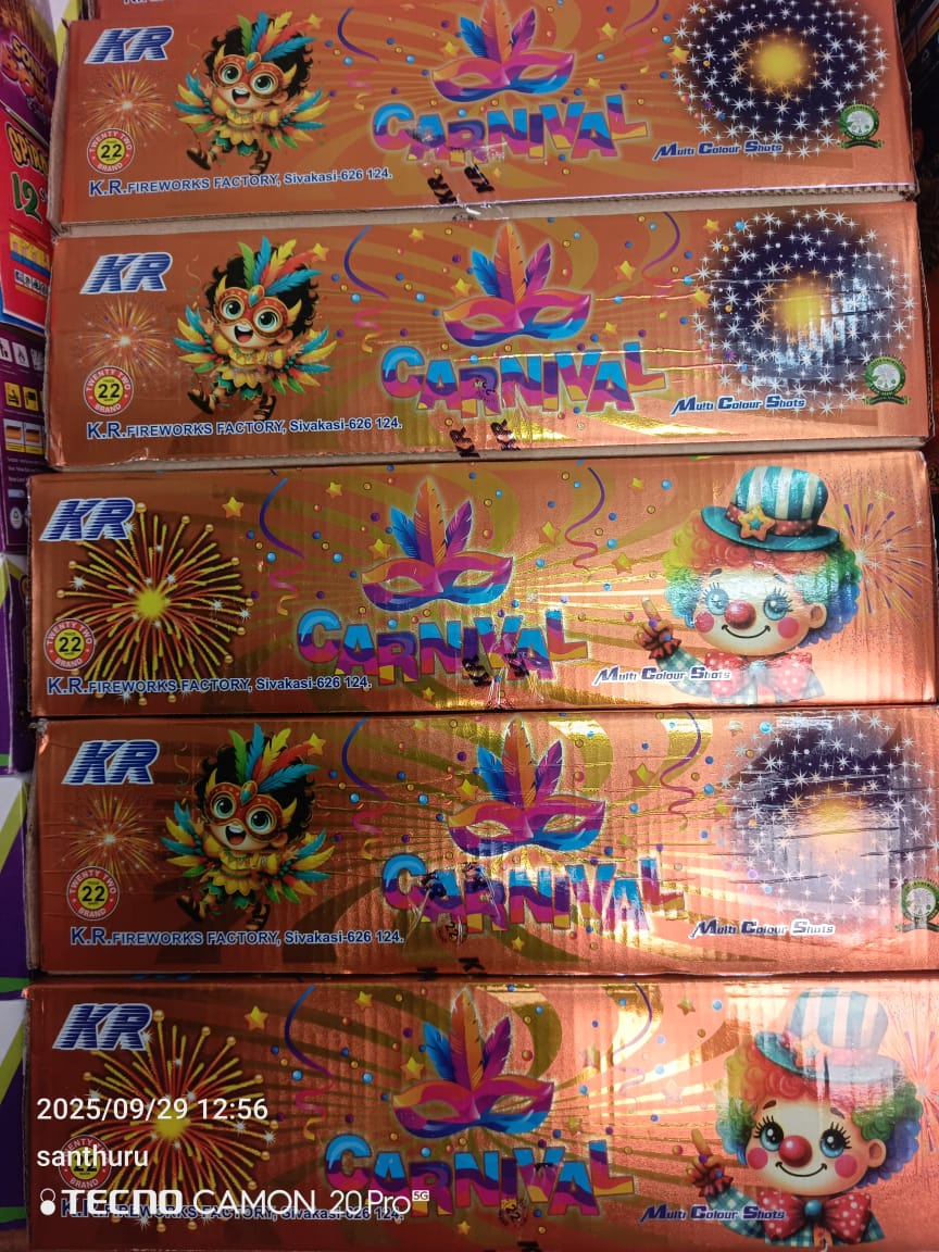 Ragavendra Crackers 25 Shot Multicolour(carival)